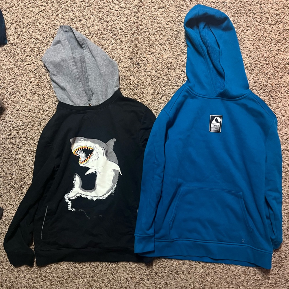 Boys 10/12 Lot Hoodies Long Sleeve Tees Pajamas